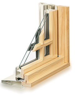 Integrity Wood-Ultrex window detail showing construction and divided lite