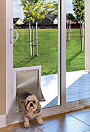 Analin sliding patio door with pet door